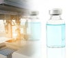 Double Exposure Lab Antiviral vaccine bottle on white background