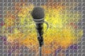 Double Exposure Microphone.The Future Ideas Royalty Free Stock Photo