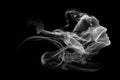Double exposure portrait of woman and smoke. Royalty Free Stock Photo