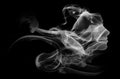 Double exposure portrait of woman and smoke. Royalty Free Stock Photo