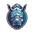 Double Exposure Rhino Logo for Esports .