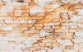 Double exposure of the stonewall from old bricks Royalty Free Stock Photo