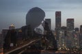 Double exposure of young businessman and the cityscape of Beijing, China Royalty Free Stock Photo