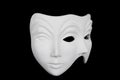 Double face white mask isolated over black Royalty Free Stock Photo