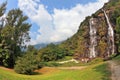 Double falls in mountains of Italy Royalty Free Stock Photo