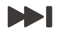 Double fast-forward icon, representing media skipping or next, vector design Generative AI Royalty Free Stock Photo