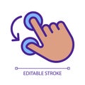 Double finger rotation gesture pixel perfect RGB color icon