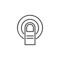 Double, fingers, gesture, hand, tap, three outline icon. Element of simple icon for website, mobile app, info graphics. Signs and