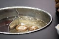 Double flavor hot pot in hot pot buffet Royalty Free Stock Photo