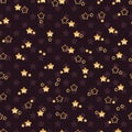 Double flower star seamless pattern Royalty Free Stock Photo