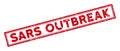 Double Framed Scratched Sars Outbreak Rectangle Stamp Royalty Free Stock Photo