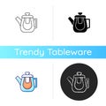 Double glass teapot icon Royalty Free Stock Photo