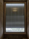 double-glazed window with horizontal louver inside