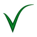 Double green check mark approval confirmation mark, verification check mark, stock illustration