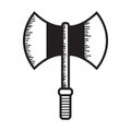 Double headed battle axe. Vector illustration decorative background design Royalty Free Stock Photo