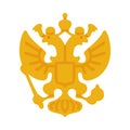 Double-headed Eagle as Coat of Arms of Russia Vector Illustration Royalty Free Stock Photo