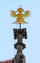 Double-headed eagle on a church tower