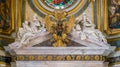 Double headed Eagle emblem of the Habsburg Empire, in the Church of Santa Maria dell`Anima, in Rome, Italy. Royalty Free Stock Photo