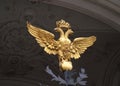 Double-headed eagle on Hermitage, Saint-Petersburg Royalty Free Stock Photo