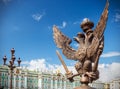 Double-headed eagle in the imperial crown on the fence of the Al