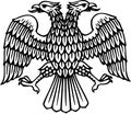Double headed eagle silhouette Royalty Free Stock Photo
