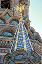 Details of church of Our Saviour on Spilled Blood or Resurrection of Christ Spas-na-krovi - Saint-Petersburg, Russia Royalty Free Stock Photo