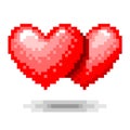 Double Heart pixel concept