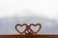 Double Heart shape as symbol of love. Royalty Free Stock Photo