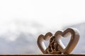 Double Heart shape as symbol of love. Royalty Free Stock Photo