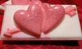 Double hearts goat& x27;s milk soap