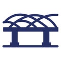 Double helix bridge, helix bridge Isolated Vector Icon which can be easily modified or edit