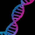 Double Helix DNA Structure, Pink And Blue Neon Glow Royalty Free Stock Photo