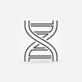 Double helix minimal icon. Vector DNA symbol