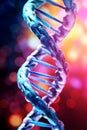 Double helix structure of abstract DNA model.Generative AI Royalty Free Stock Photo