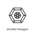 Double hexagon of small triangles icon from Geometry collection.