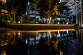 Reflection through water of mordern architecture Royalty Free Stock Photo