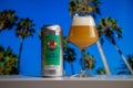 Canadian Craft Beer Barncat Artisan Ales Tropical Palm Tree Background
