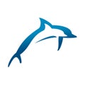 Double Jumping Dolphins Symbol Design