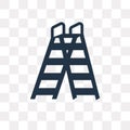 Double Ladder vector icon isolated on transparent background, Do
