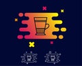 Double Latte coffee icon. Hot drink sign. Royalty Free Stock Photo