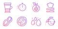 Double latte, Cooking timer and Medical food icons set. Walnut, Peanut and Food signs. Vector