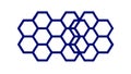 Double Layer Hexagonal Grid Network Abstract Design, vector design Generative AI Royalty Free Stock Photo
