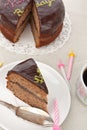 Double layered chocolate cake
