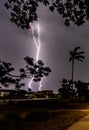 Double Lightning Cloud to Ground Royalty Free Stock Photo