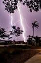 Double Lightning Cloud to Ground Royalty Free Stock Photo