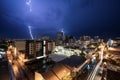 Double lightning strike in Darwin city Royalty Free Stock Photo