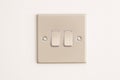 Double Lightswitch on a White Wall Royalty Free Stock Photo