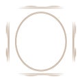 Double lined circle frame thin lines Royalty Free Stock Photo