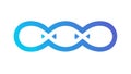 Double Loop Infinity Chain Icon, vector design Generative AI Royalty Free Stock Photo