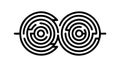 Double Maze Complexity Problem Solving, vector design Generative AI Royalty Free Stock Photo